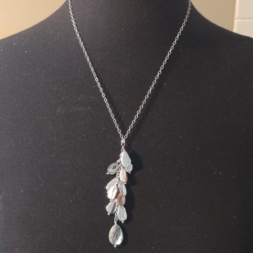NWOT Lia Sophia Silver and Abalone Necklace